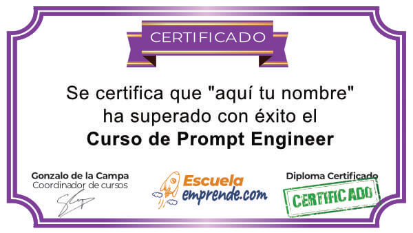 diploma certificado curso prompt engineer 02