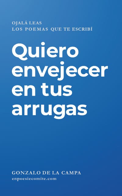 quiero envejecer en tus arrugas web